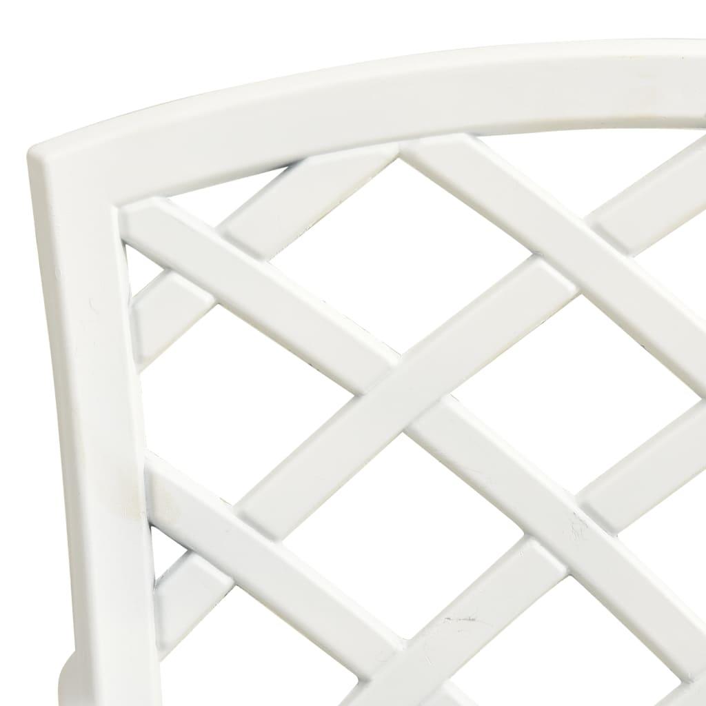 3 Piece Bistro Set Cast Aluminum White at Set Shop and Smile