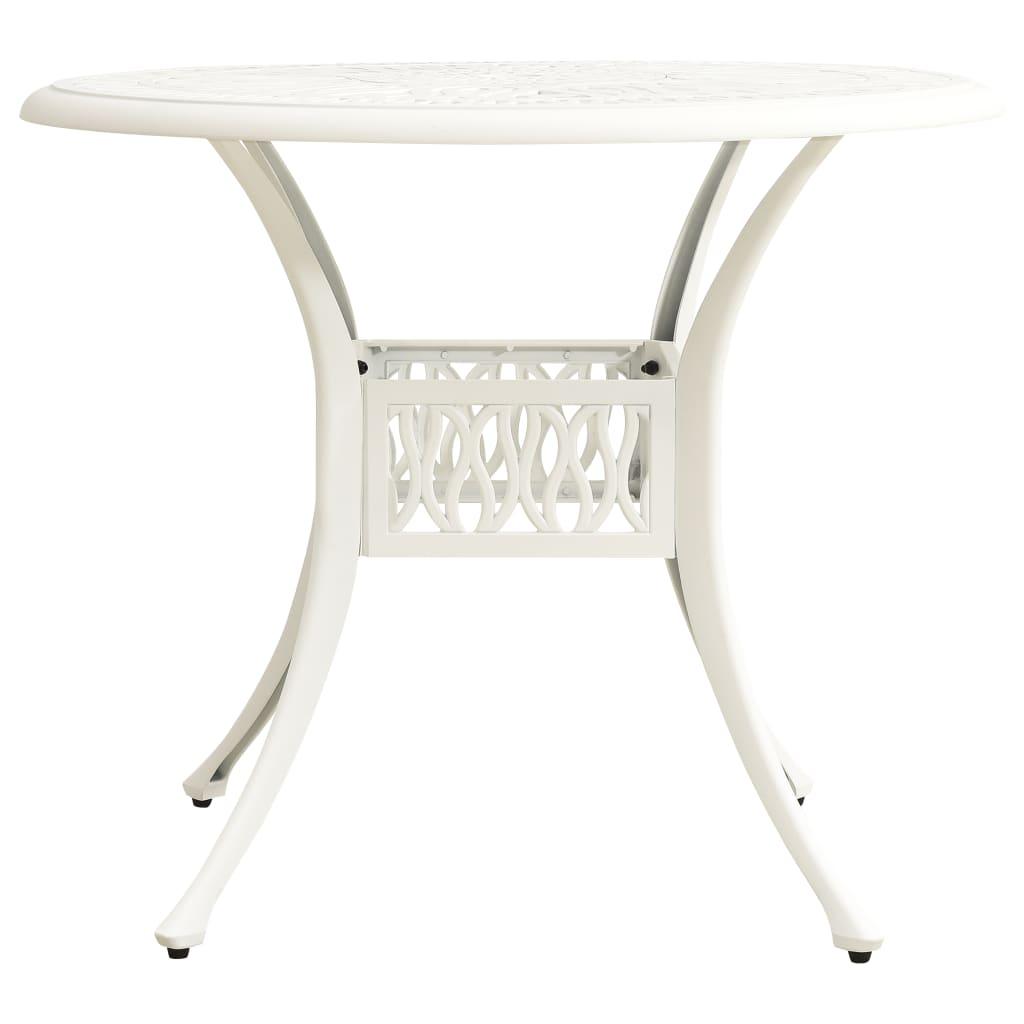 3 Piece Bistro Set Cast Aluminum White at Set Shop and Smile