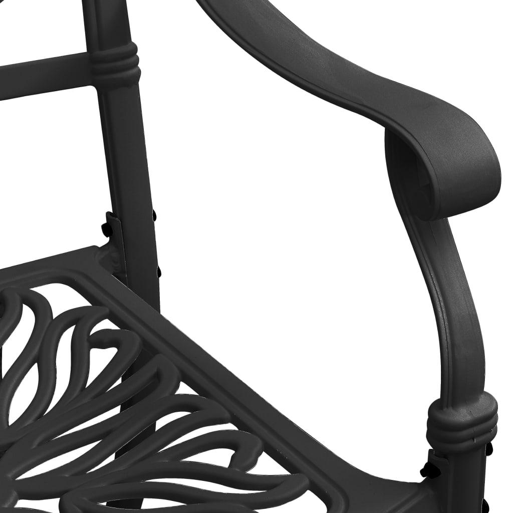 5 Piece Bistro Set Cast Aluminum Black at Set Shop and Smile