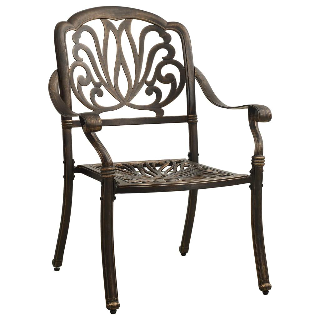 5 Piece Bistro Set Cast Aluminum Bronze at Set Shop and Smile