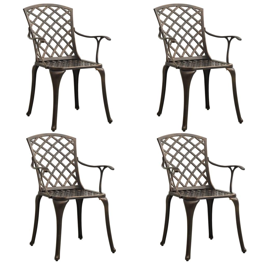 5 Piece Bistro Set Cast Aluminum Bronze at Set Shop and Smile