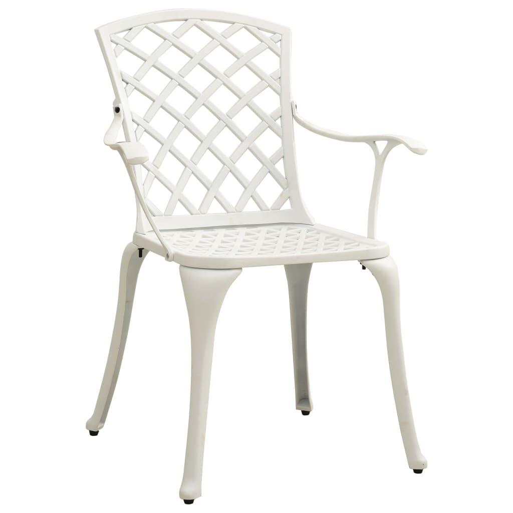 5 Piece Bistro Set Cast Aluminum White at Set Shop and Smile