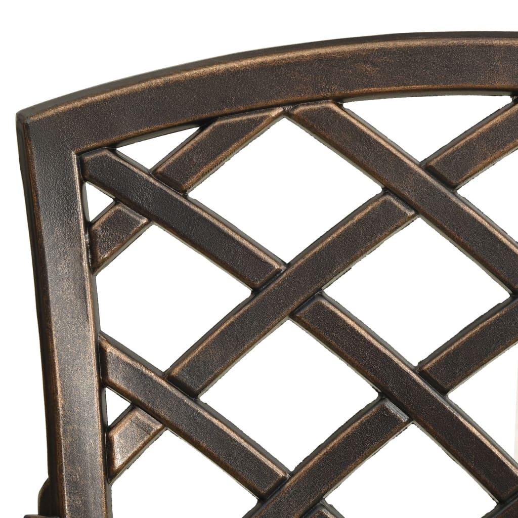 5 Piece Bistro Set Cast Aluminum Bronze at Set Shop and Smile