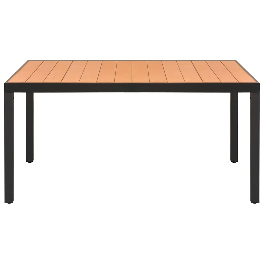 7 Piece Patio Dining Set Aluminum Black at Set Shop and Smile