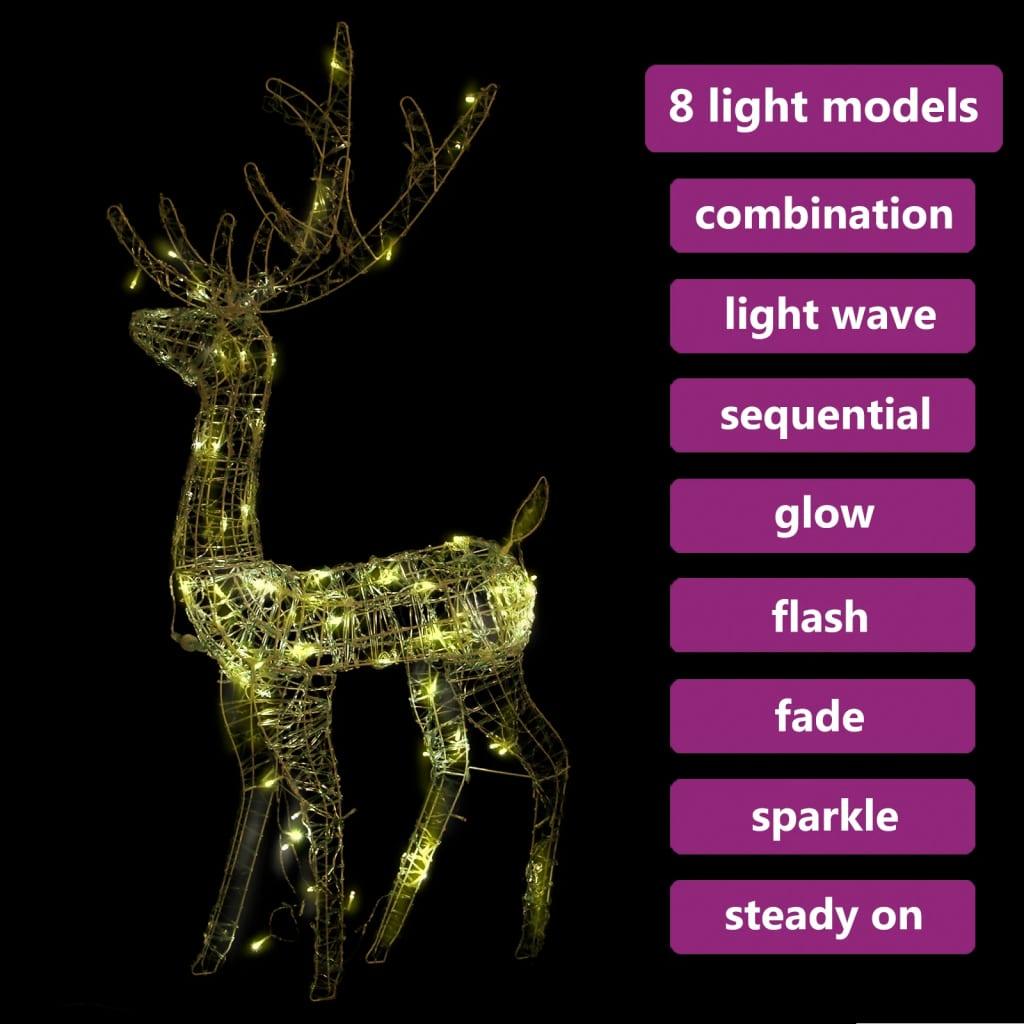 Acrylic Reindeer Christmas Decoration 140 LEDs 4 ft Warm White at Set Shop and Smile