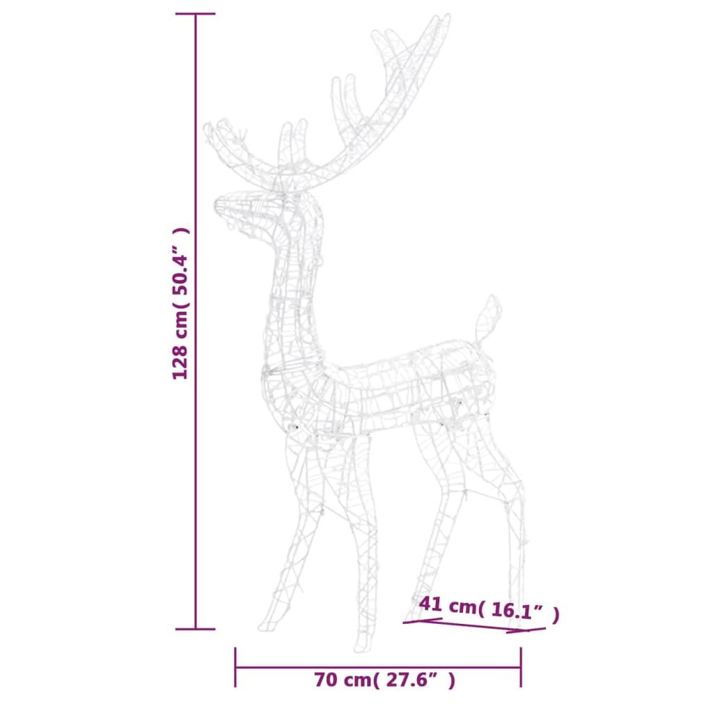 Acrylic Reindeer Christmas Decoration 140 LEDs 4 ft Warm White at Set Shop and Smile