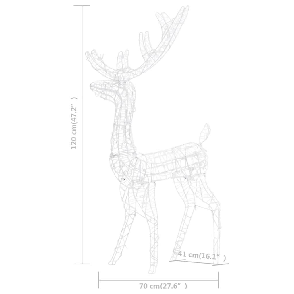 Acrylic Reindeer Christmas Decoration 140 LEDs 4 ft Cold White at Set Shop and Smile