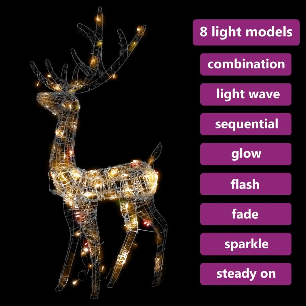 Acrylic Reindeer Christmas Decoration 140 LEDs 4 ft Colorful at Set Shop and Smile