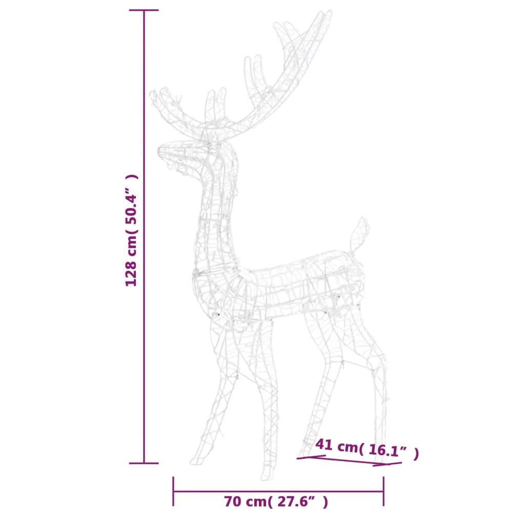 Acrylic Reindeer Christmas Decoration 140 LEDs 4 ft Colorful at Set Shop and Smile