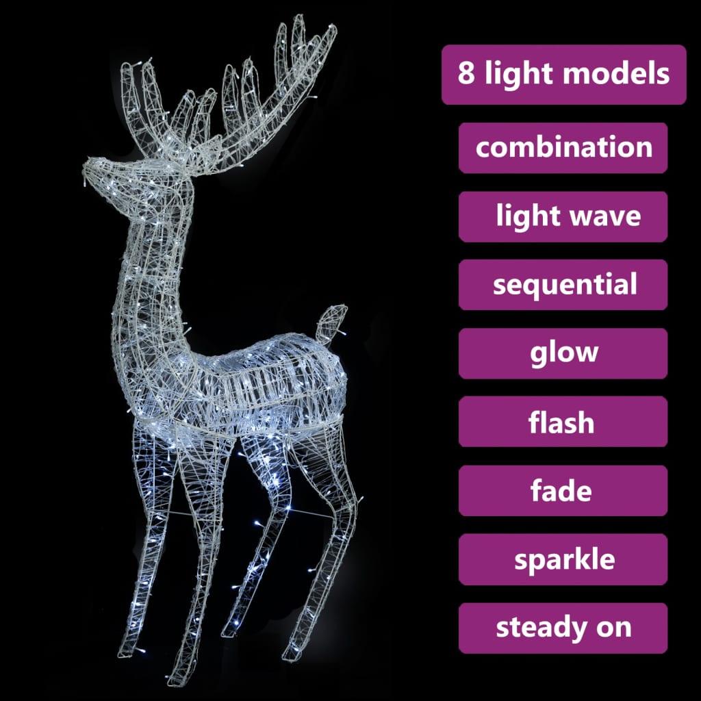 XXL Acrylic Christmas Reindeer 250 LED 6 ft Cold white at Set Shop and Smile