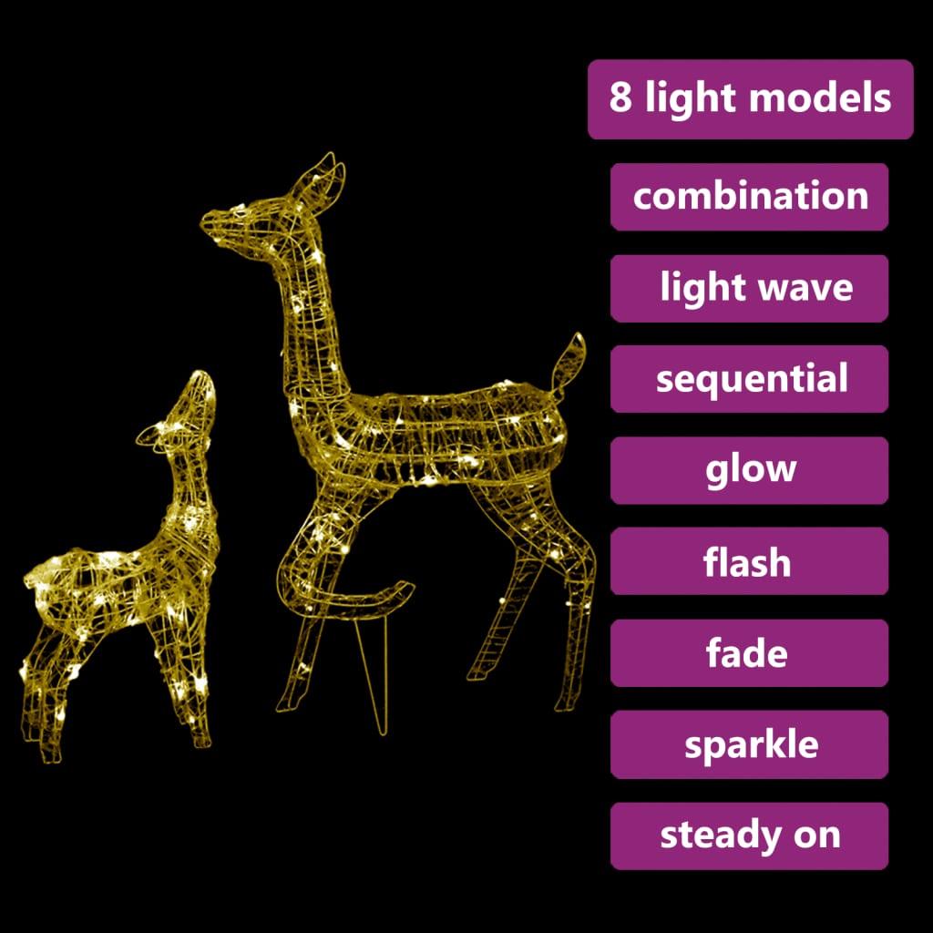 Acrylic Reindeer Family Christmas Decoration 160 LED Warm White at Set Shop and Smile