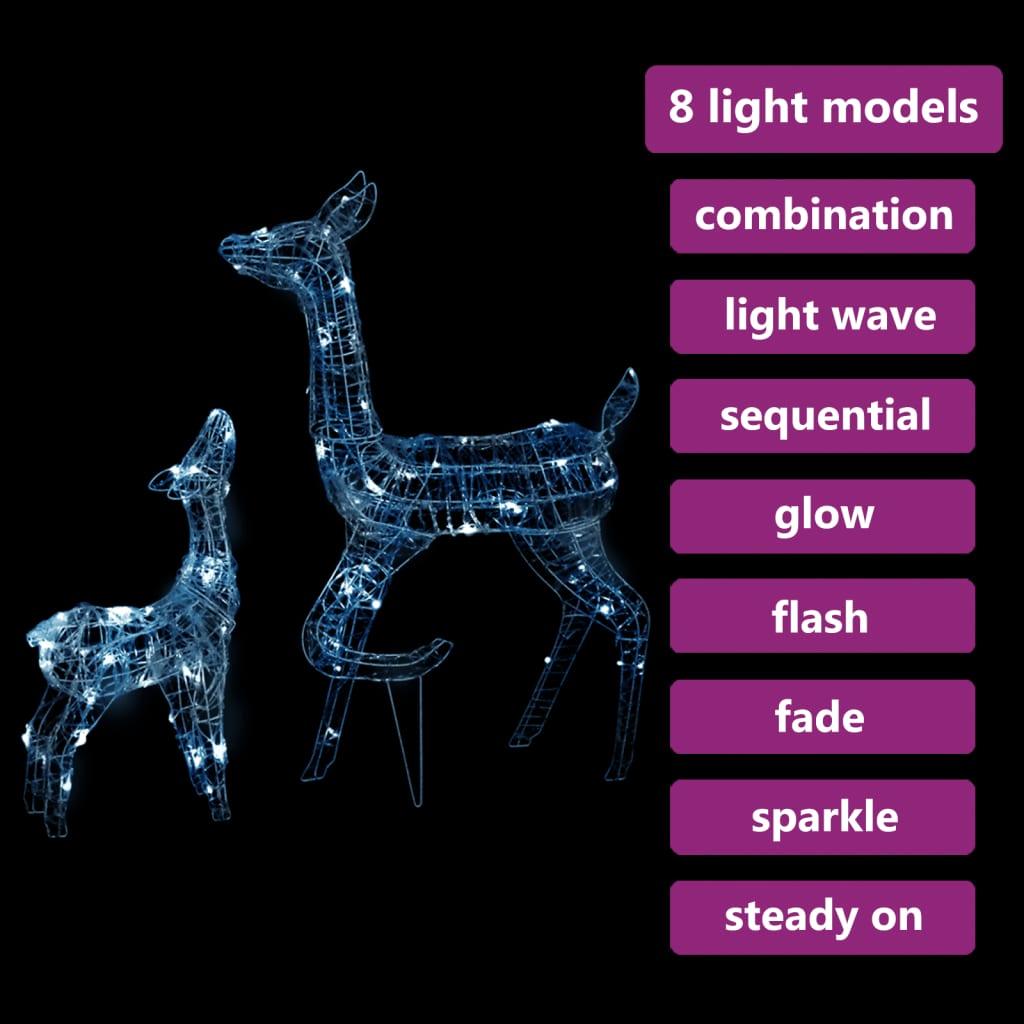 Acrylic Reindeer Family Christmas Decoration 160 LED Cold White at Set Shop and Smile