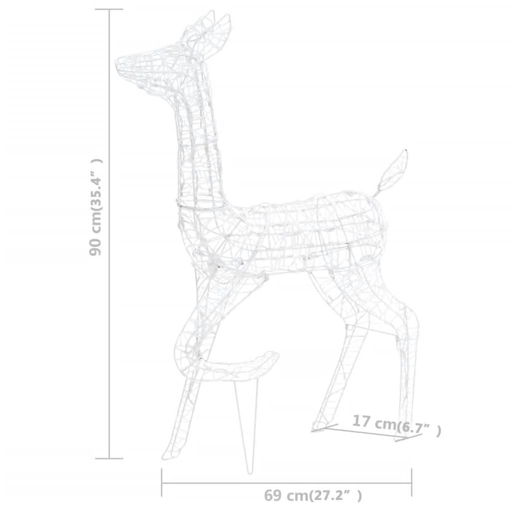 Acrylic Reindeer Family Christmas Decoration 160 LED Cold White at Set Shop and Smile