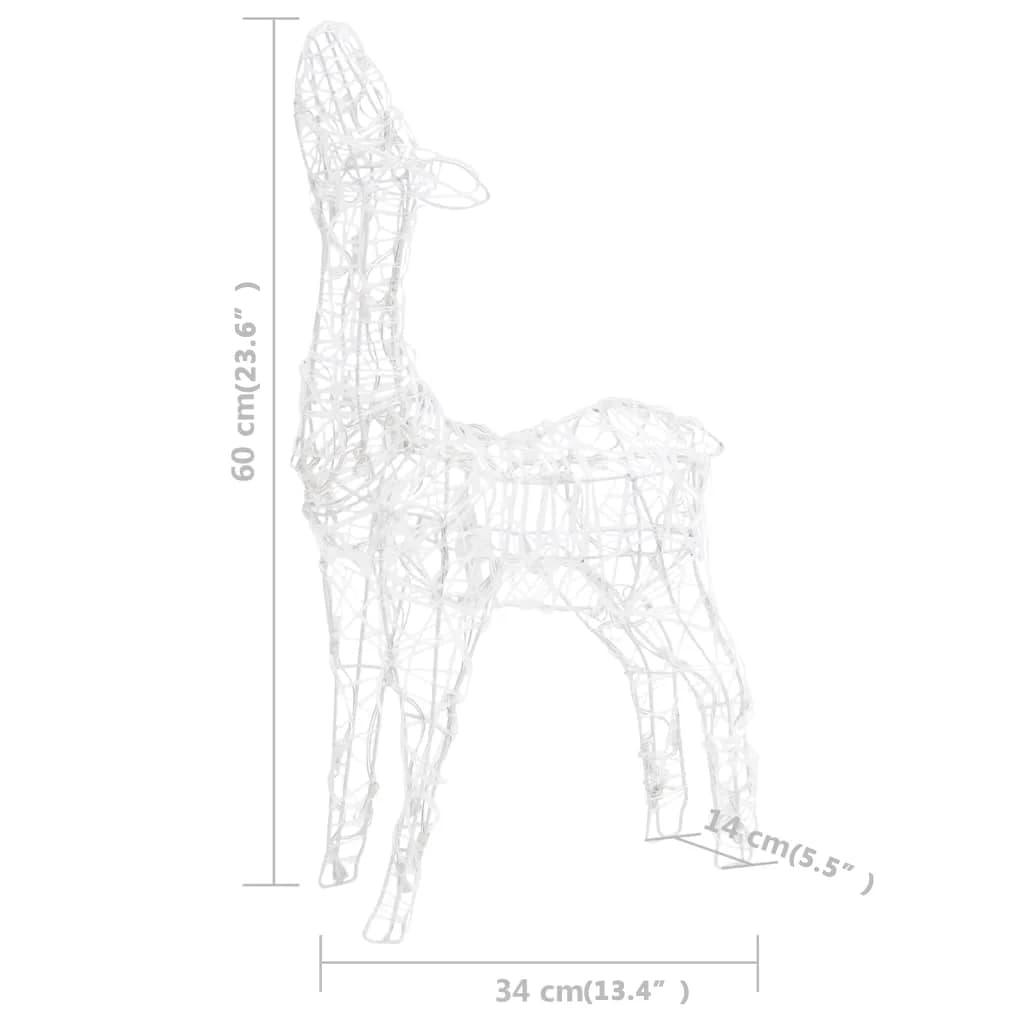 Acrylic Reindeer Family Christmas Decoration 160 LED Cold White at Set Shop and Smile