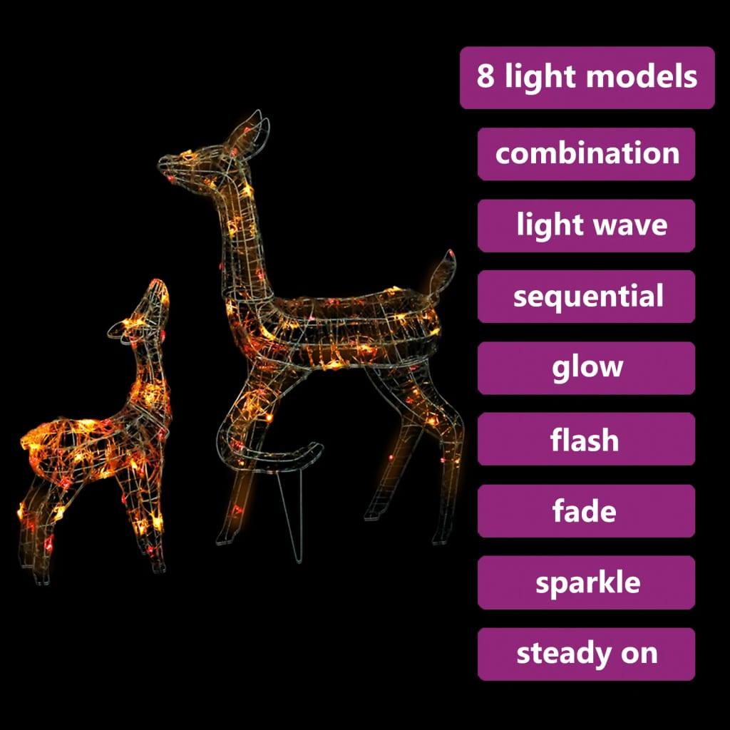 Acrylic Reindeer Family Christmas Decoration 160 LED Colorful at Set Shop and Smile