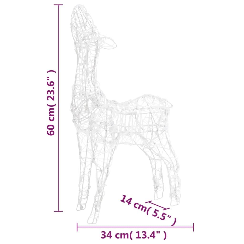 Acrylic Reindeer Family Christmas Decoration 160 LED Colorful at Set Shop and Smile