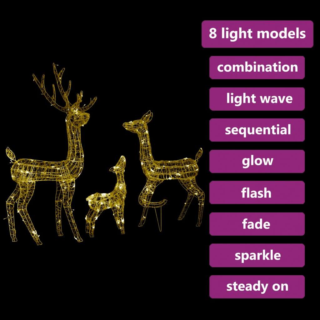 Acrylic Reindeer Family Christmas Decoration 300 LED Warm White at Set Shop and Smile