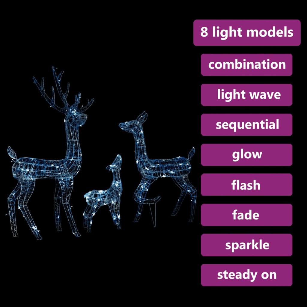 Acrylic Reindeer Family Christmas Decoration 300 LED Cold White at Set Shop and Smile