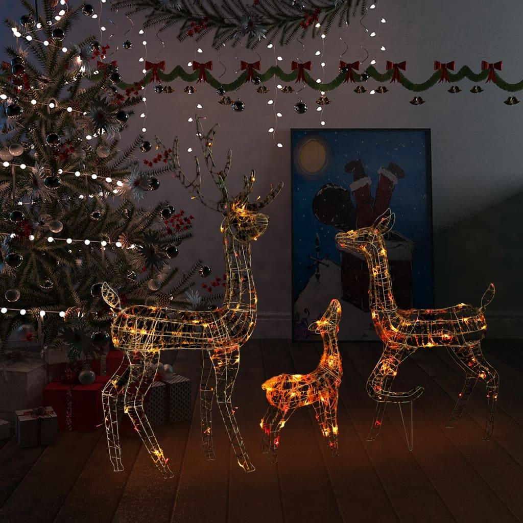 Acrylic Reindeer Family Christmas Decoration 300 LED Colorful at Set Shop and Smile