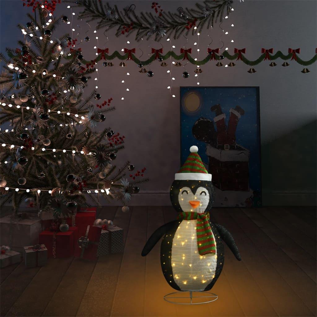 Decorative Christmas Snow Penguin Figure LED Luxury Fabric 2 ft at Set Shop and Smile