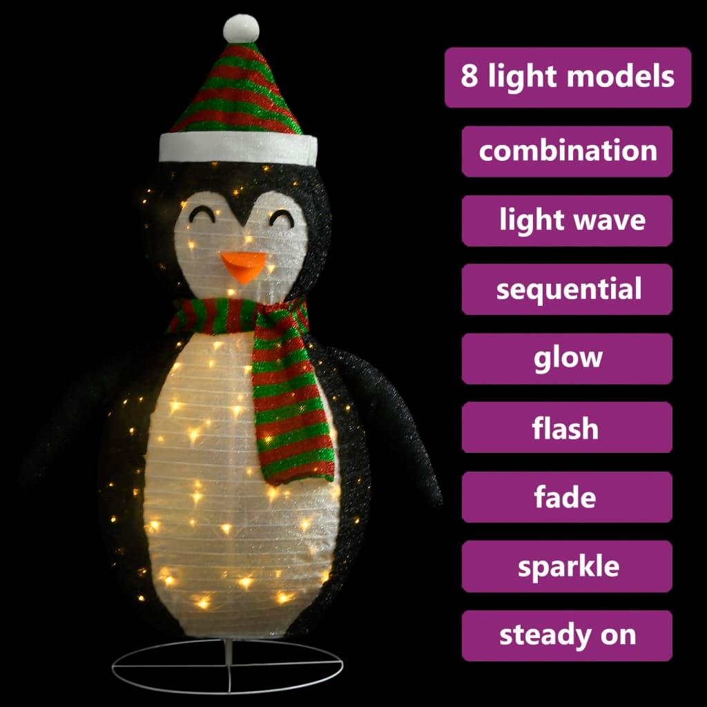 Decorative Christmas Snow Penguin Figure LED Luxury Fabric 3 ft at Set Shop and Smile