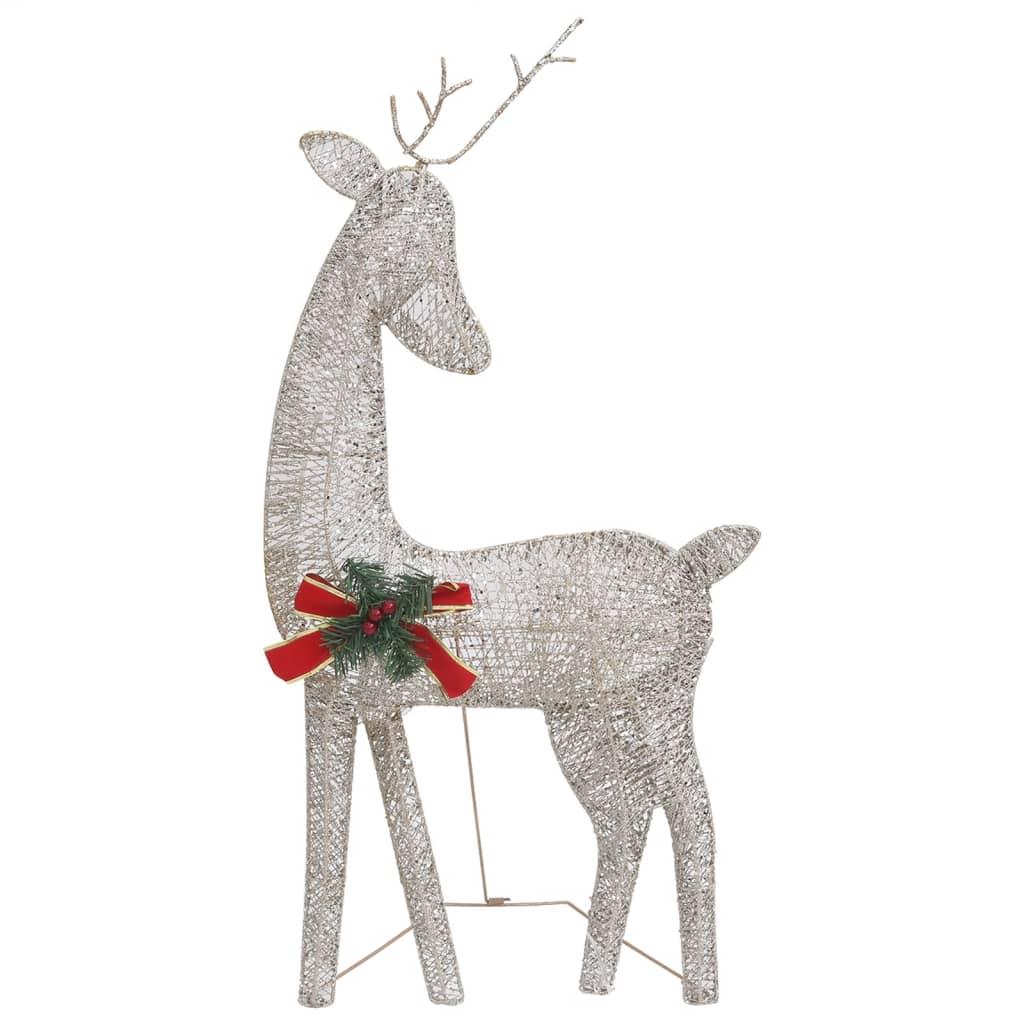 Christmas Reindeer Family 106.3"x2.8"x35.4" Gold Warm White Mesh at Set Shop and Smile