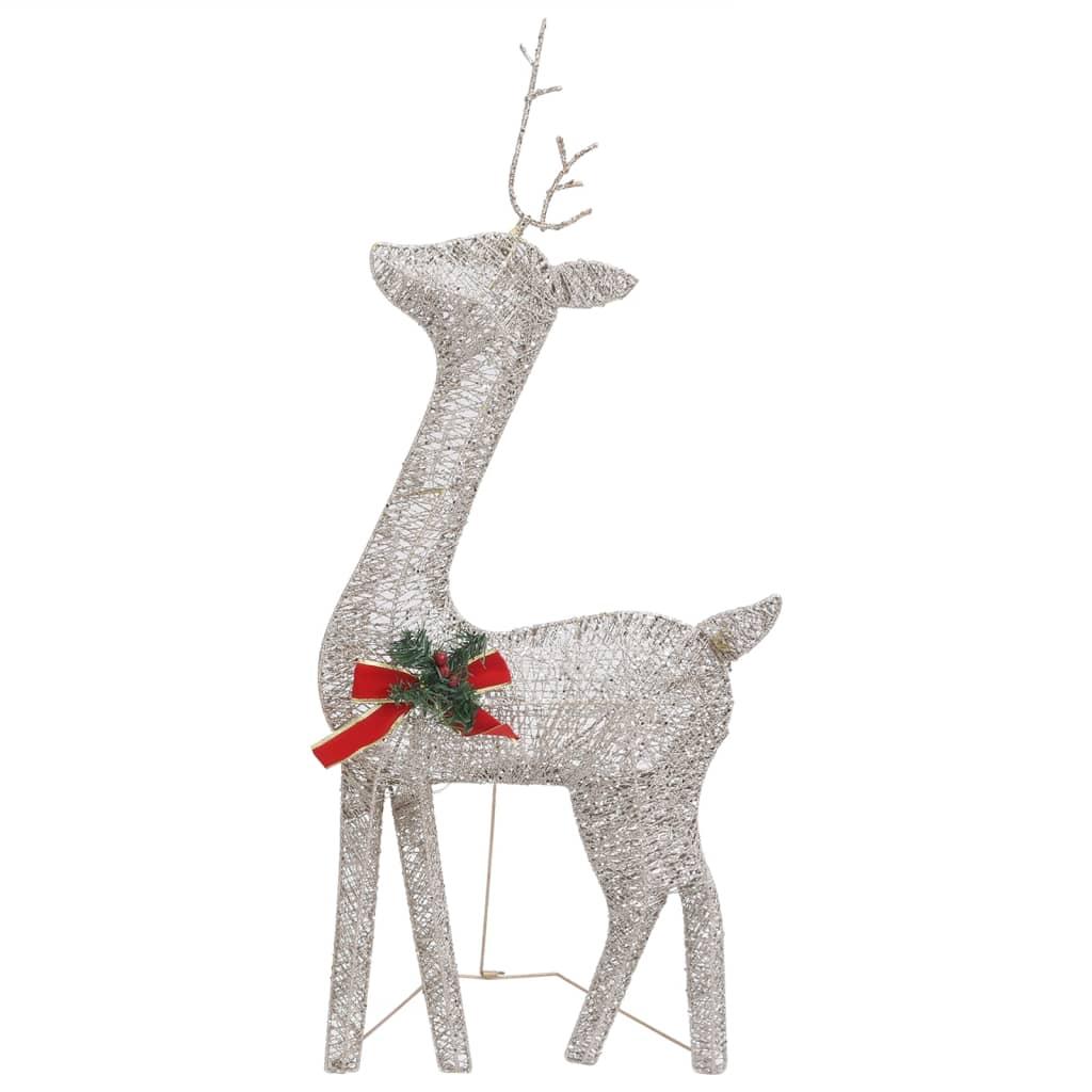 Christmas Reindeer Family 106.3"x2.8"x35.4" Gold Warm White Mesh at Set Shop and Smile