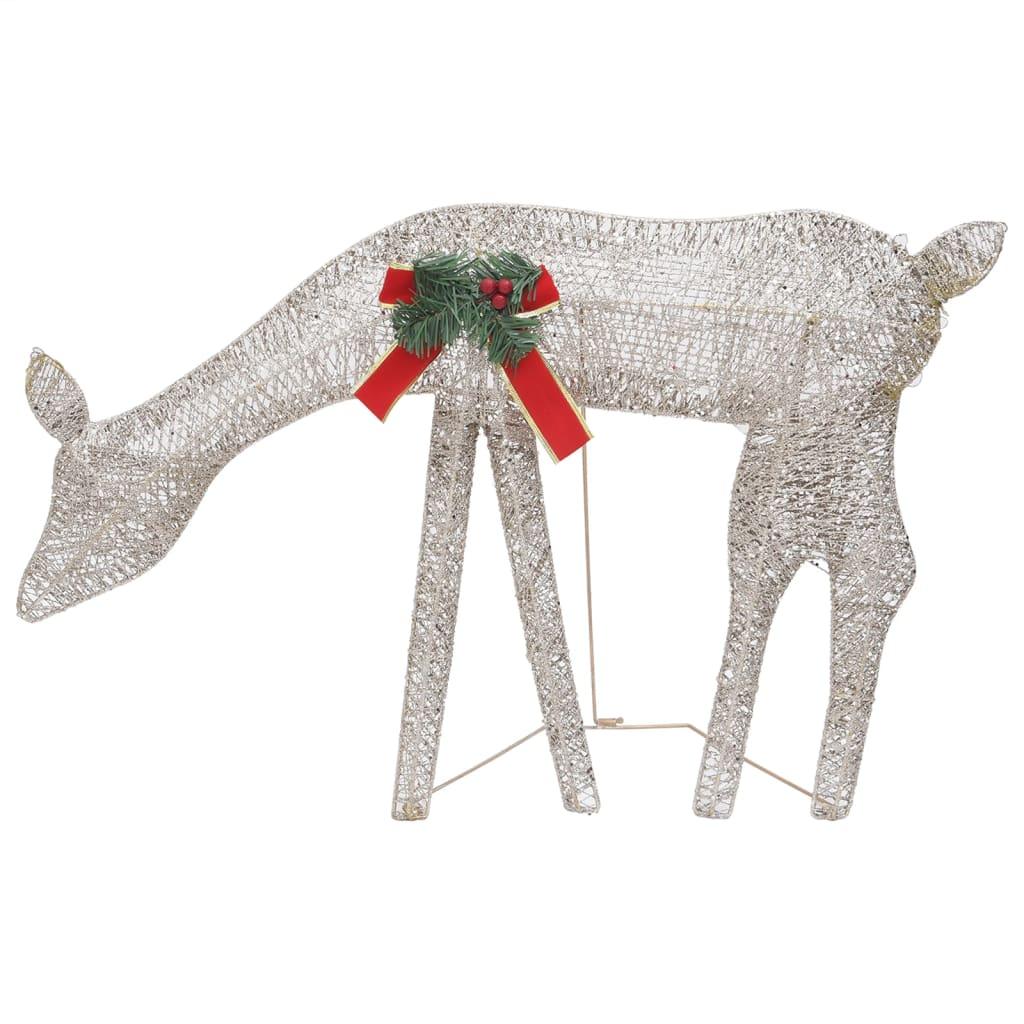 Christmas Reindeer Family 106.3"x2.8"x35.4" Gold Warm White Mesh at Set Shop and Smile