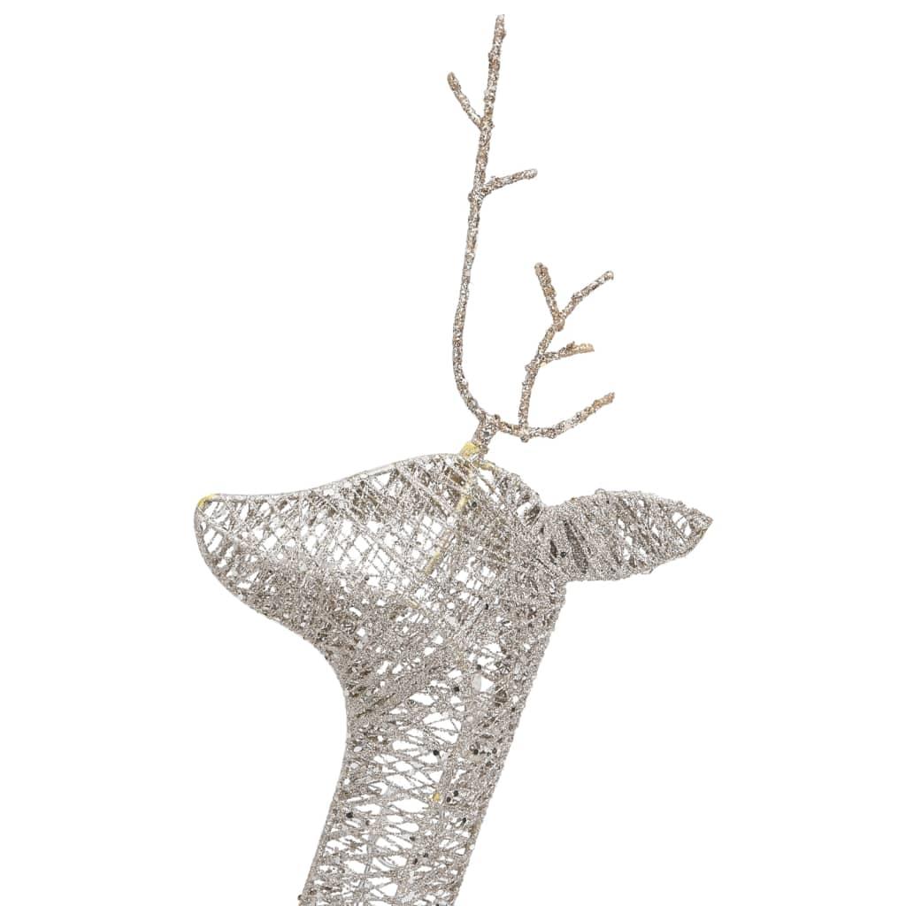 Christmas Reindeer Family 106.3"x2.8"x35.4" Gold Warm White Mesh at Set Shop and Smile