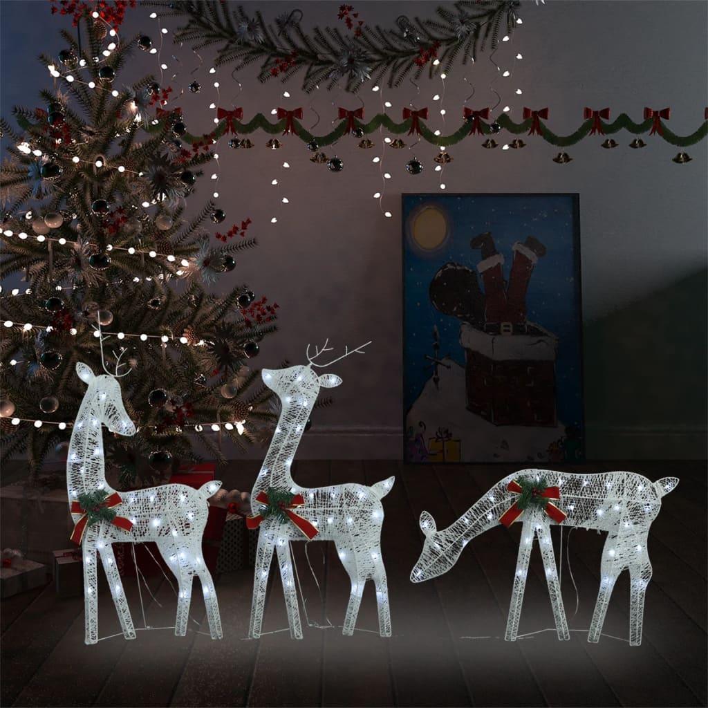 Christmas Reindeer Family 106.3"x2.8"x35.4" White Cold White Mesh at Set Shop and Smile