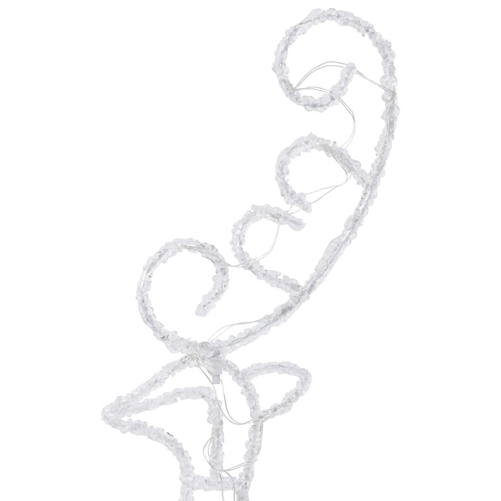 Acrylic Christmas Flying Reindeer&Sleigh 102.4"x8.3"x34.3" Warm White at Set Shop and Smile