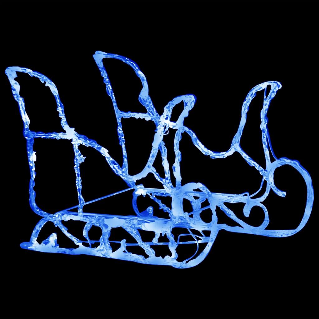 Reindeers & Sleigh Christmas Decoration 160 LEDs 51.2" Acrylic at Set Shop and Smile