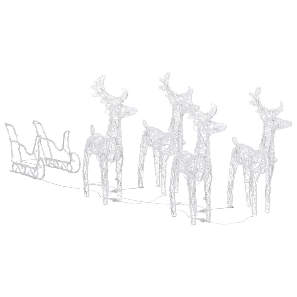 Reindeers & Sleigh Christmas Decoration 110.2"x11"x21.7" Acrylic at Set Shop and Smile