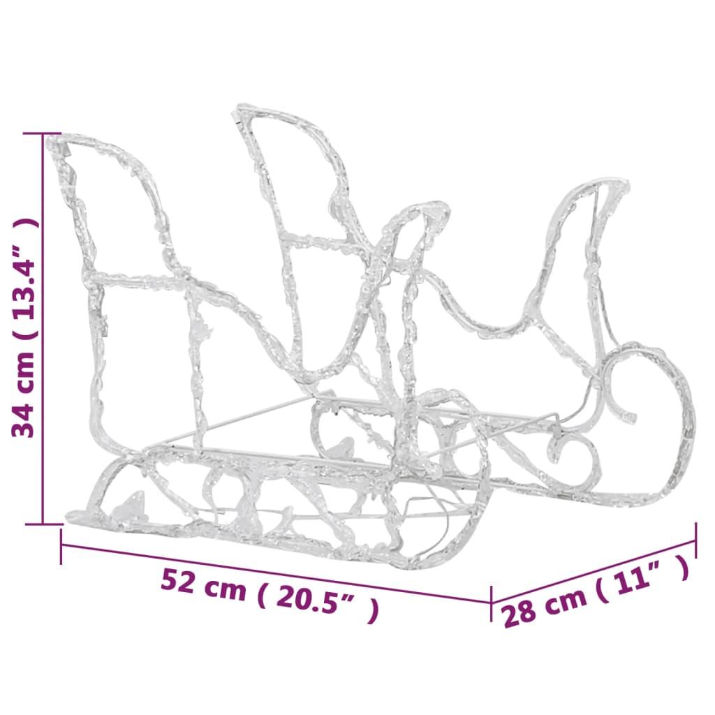 Reindeers & Sleigh Christmas Decoration 110.2"x11"x21.7" Acrylic at Set Shop and Smile