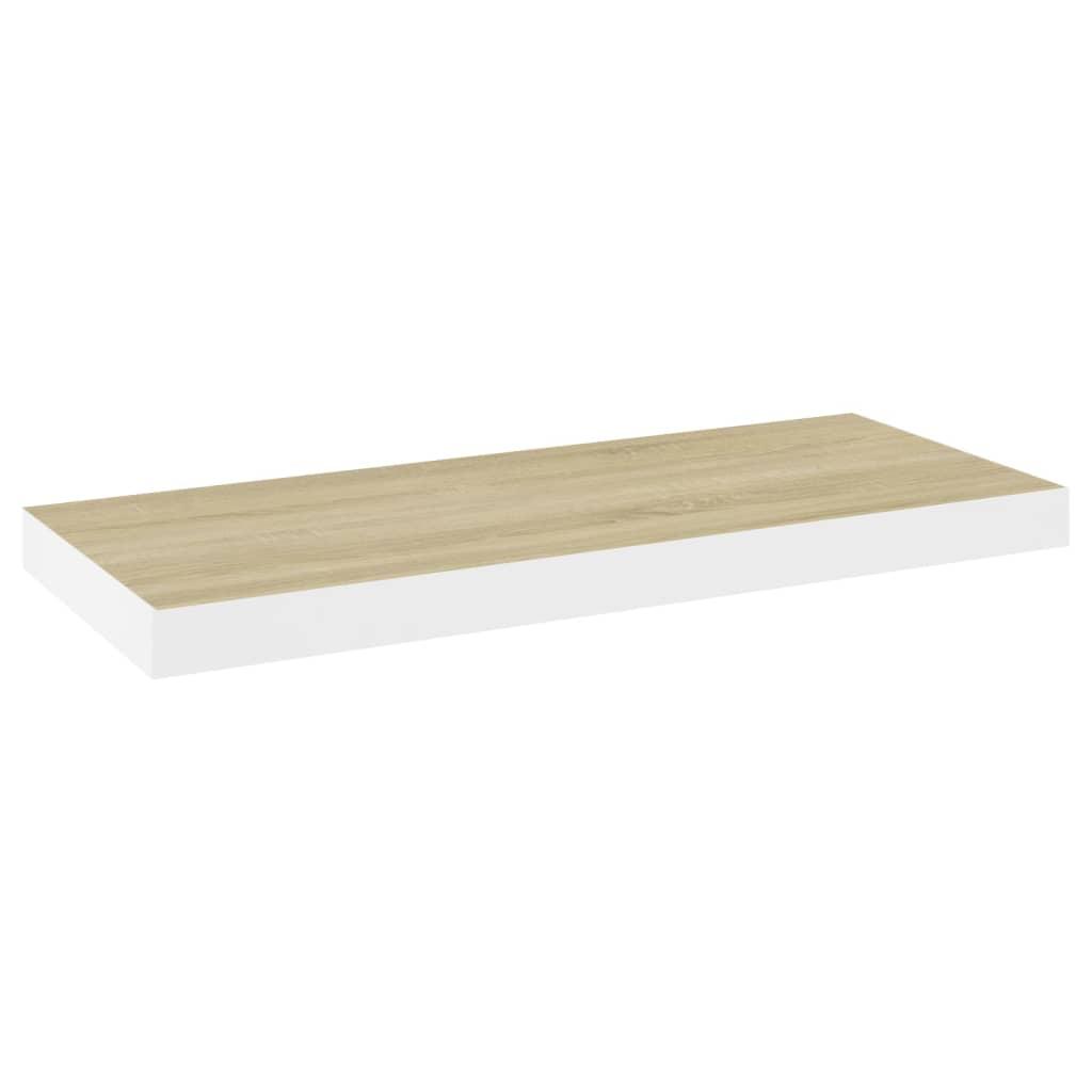 Floating Wall Shelves 4 pcs Oak and White 23.6"x9.3"x1.5" MDF at Set Shop and Smile