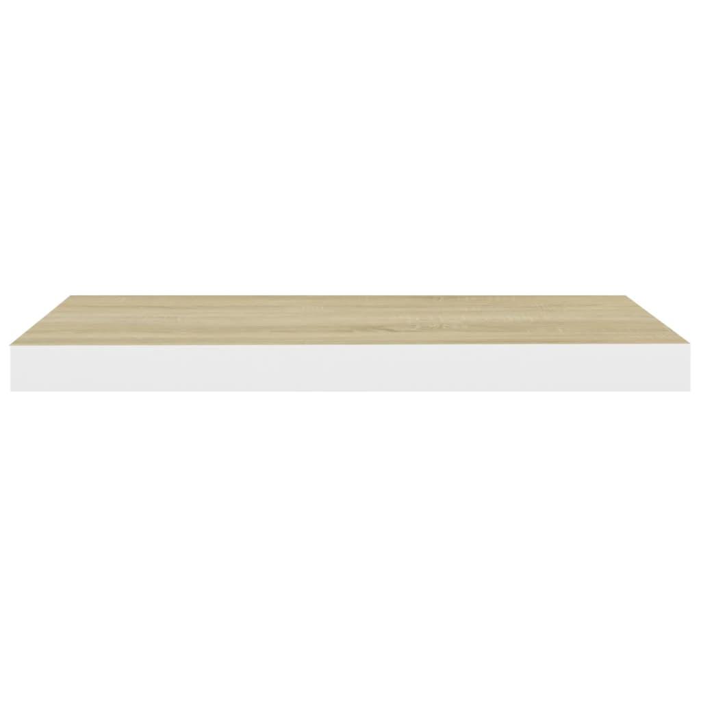 Floating Wall Shelves 4 pcs Oak and White 23.6"x9.3"x1.5" MDF at Set Shop and Smile