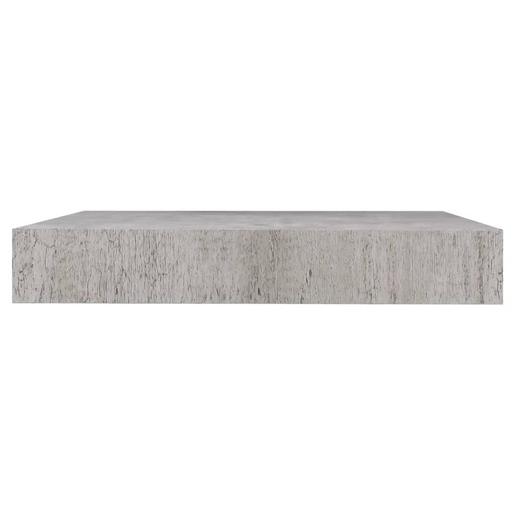 Floating Wall Shelf Concrete Gray 9.1"x9.3"x1.5" MDF at Set Shop and Smile