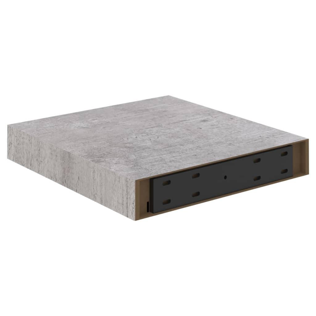 Floating Wall Shelf Concrete Gray 9.1"x9.3"x1.5" MDF at Set Shop and Smile