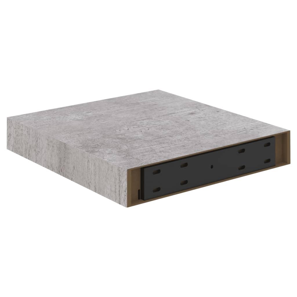 Floating Wall Shelves 2 pcs Concrete Gray 9.1"x9.3"x1.5" MDF at Set Shop and Smile