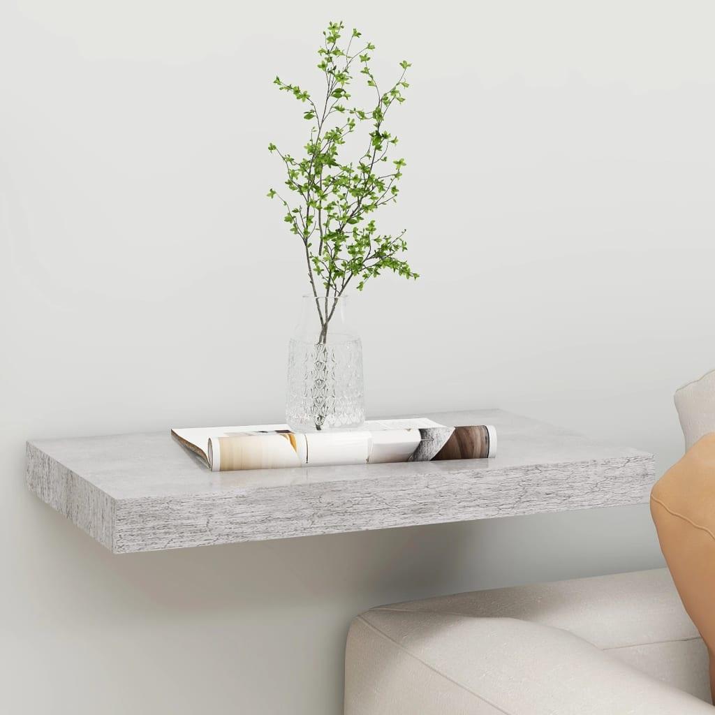Floating Wall Shelf Concrete Gray 19.7"x9.1"x1.5" MDF at Set Shop and Smile
