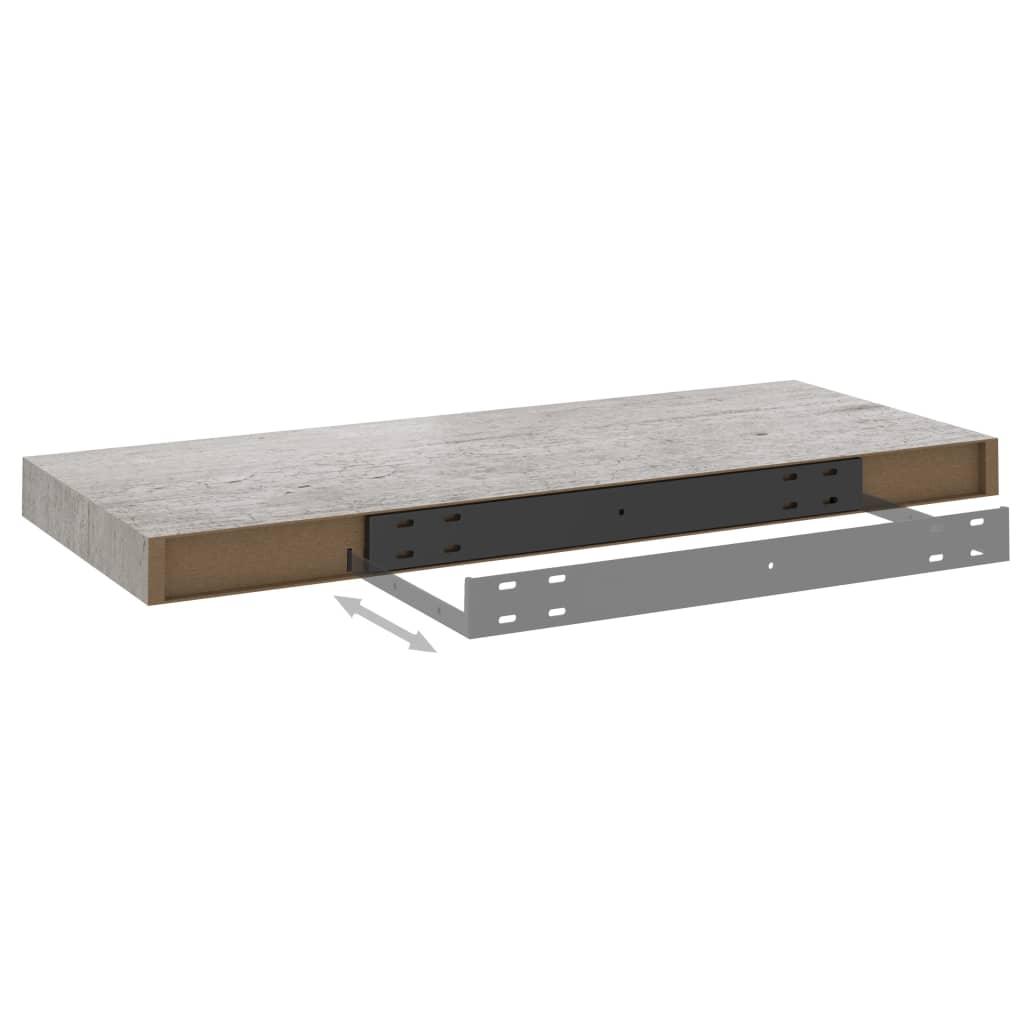 Floating Wall Shelf Concrete Gray 23.6"x9.3"x1.5" MDF at Set Shop and Smile
