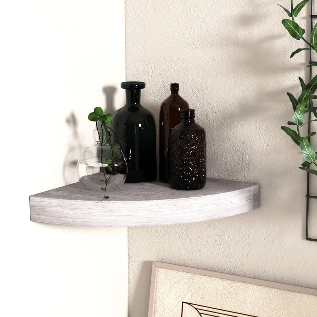 Wall Corner Shelf Concrete Gray 9.8"x9.8"x1.4" MDF at Set Shop and Smile