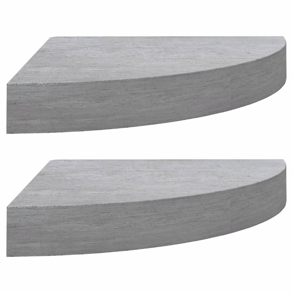 Wall Corner Shelves 2 pcs Concrete Gray 9.8"x9.8"x1.4" MDF at Set Shop and Smile