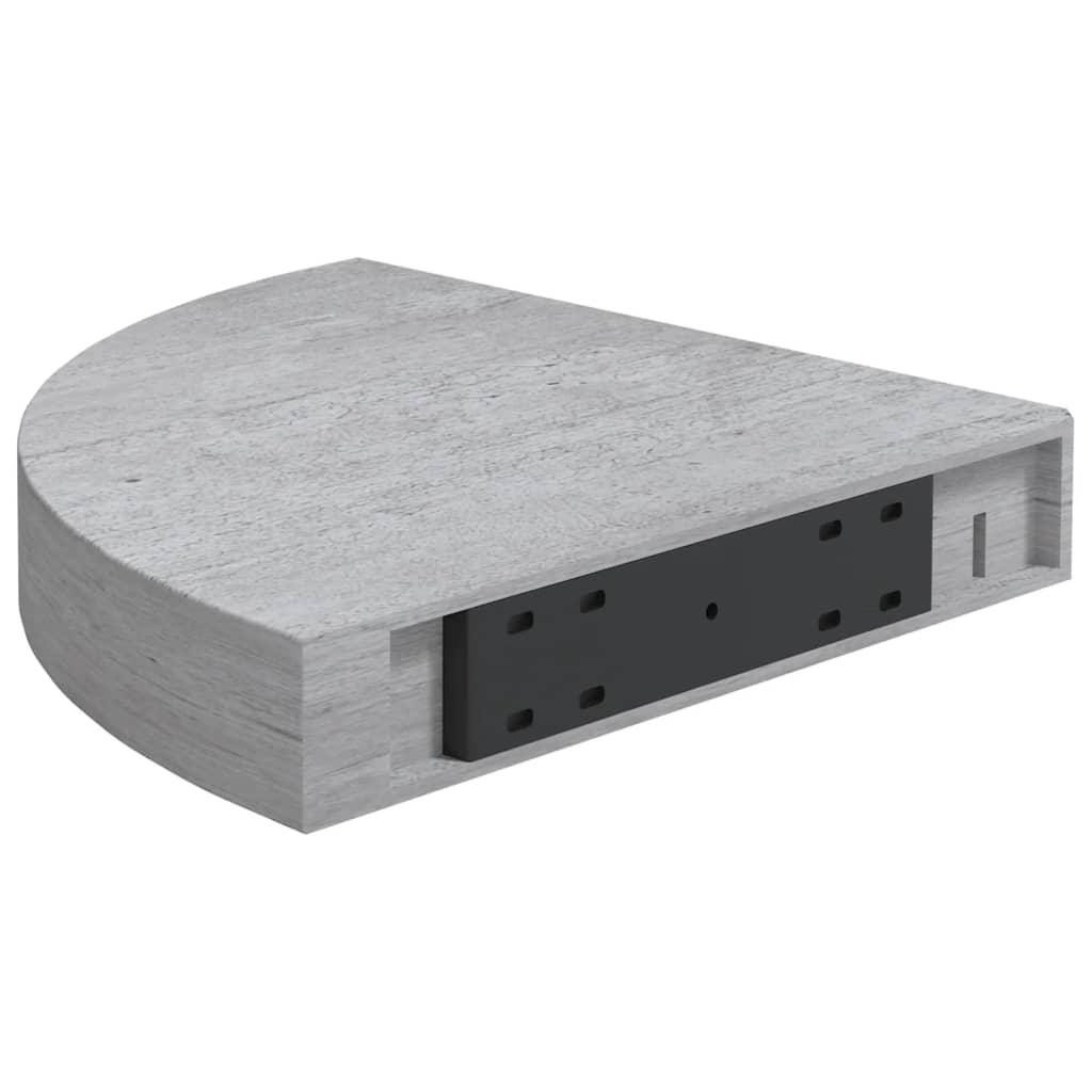 Wall Corner Shelves 2 pcs Concrete Gray 9.8"x9.8"x1.4" MDF at Set Shop and Smile