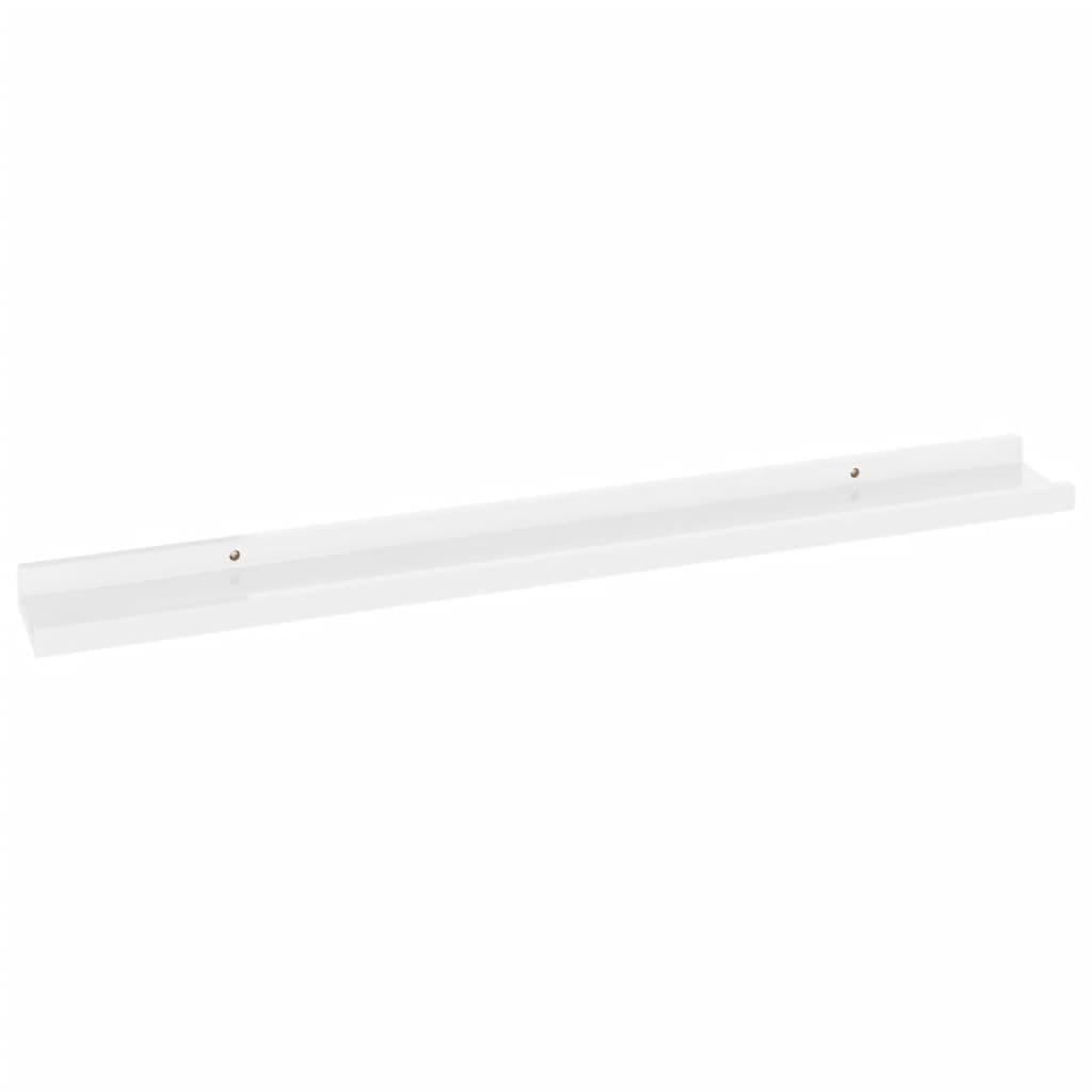 Wall Shelves 2 pcs High Gloss White 31.5"x3.5"x1.2" at Set Shop and Smile