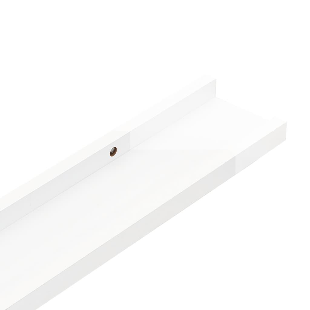 Wall Shelves 2 pcs High Gloss White 45.3"x3.5"x1.2" at Set Shop and Smile