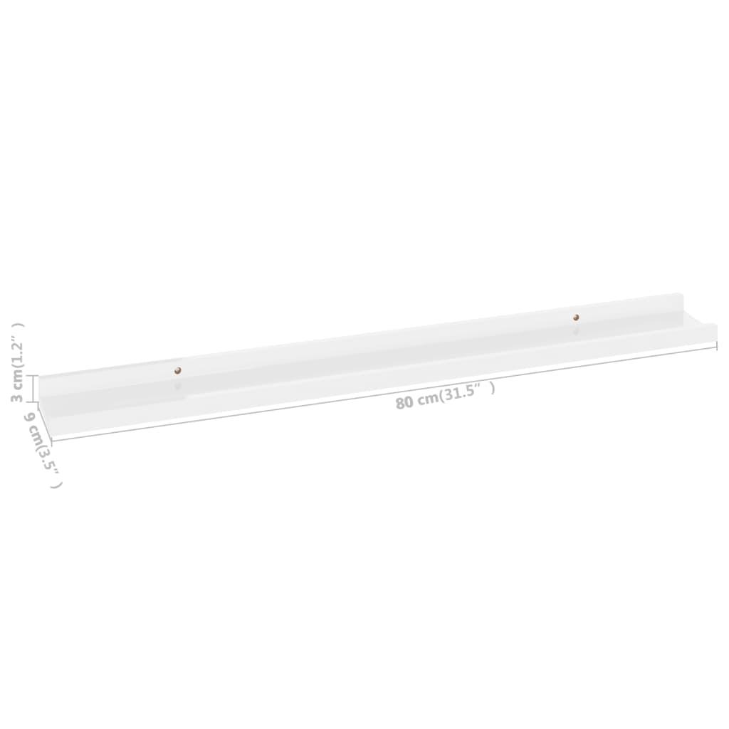 Wall Shelves 4 pcs High Gloss White 31.5"x3.5"x1.2" at Set Shop and Smile