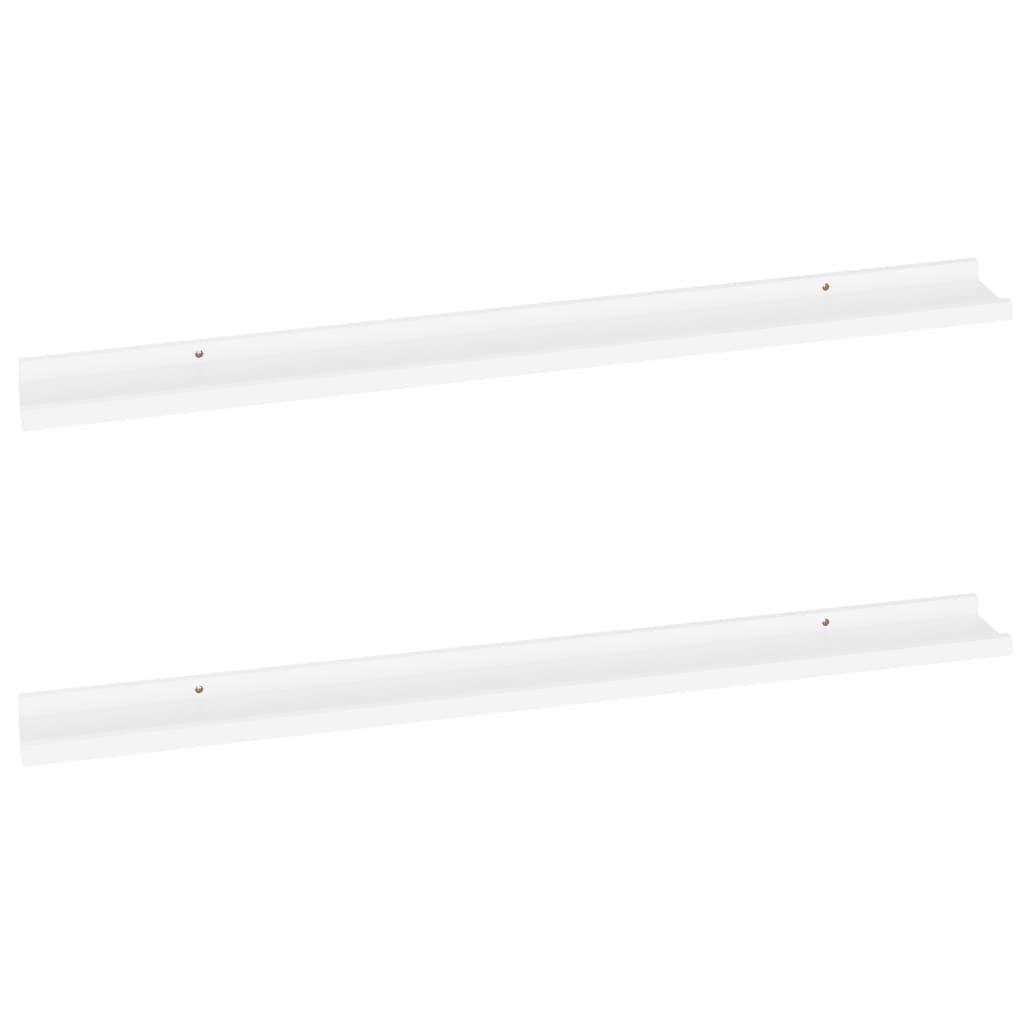 Wall Shelves 2 pcs White 39.4"x3.5"x1.2" at Set Shop and Smile