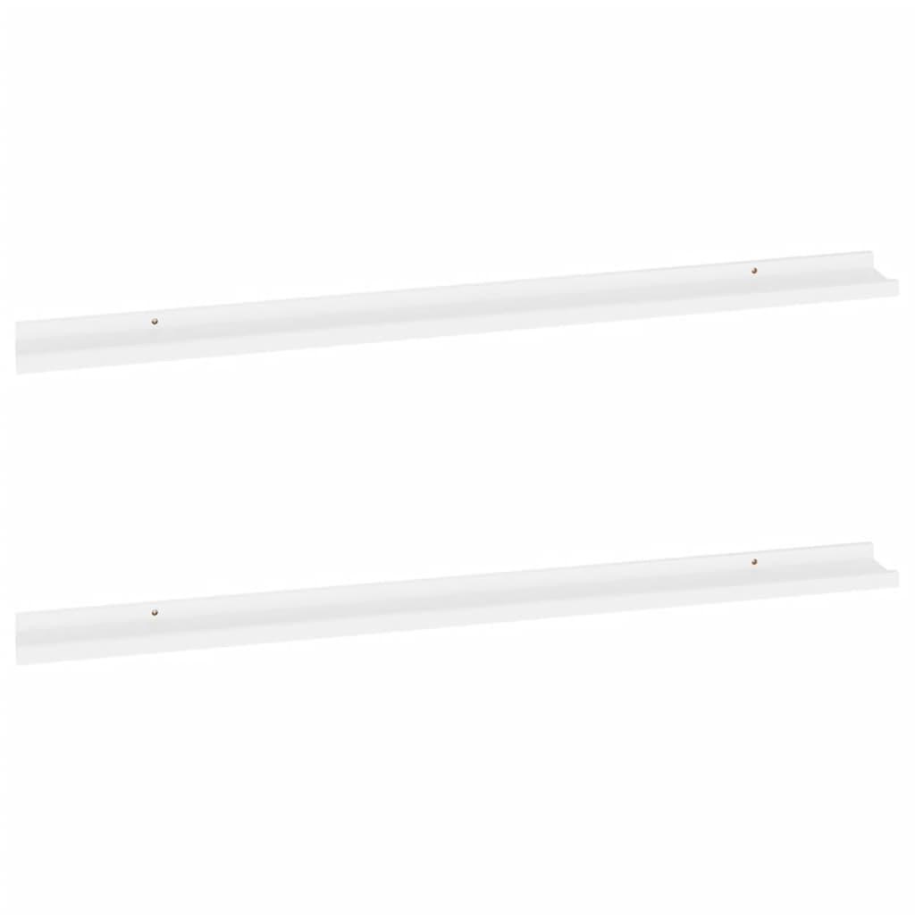 Wall Shelves 2 pcs White 45.3"x3.5"x1.2" at Set Shop and Smile