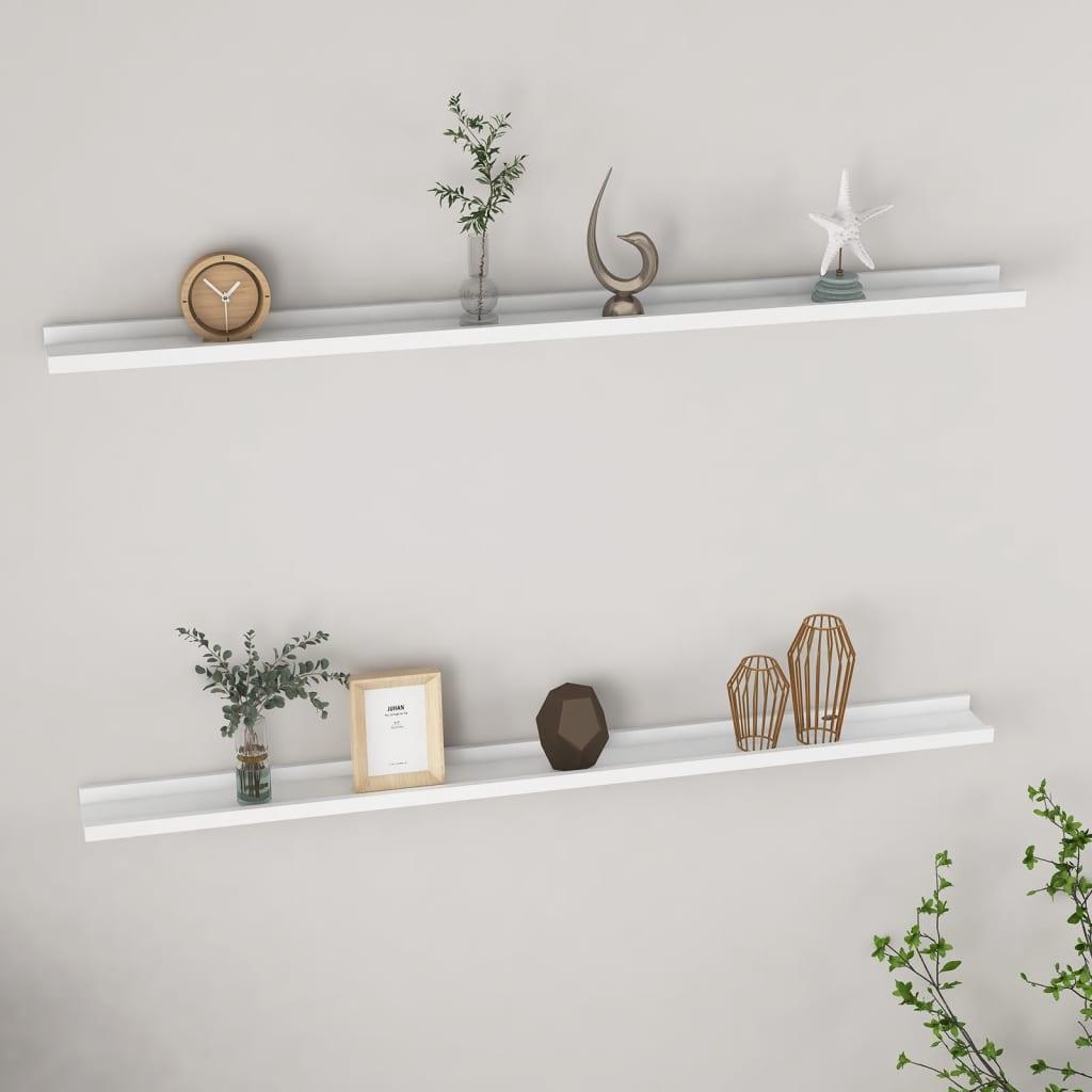 Wall Shelves 2 pcs White 45.3"x3.5"x1.2" at Set Shop and Smile
